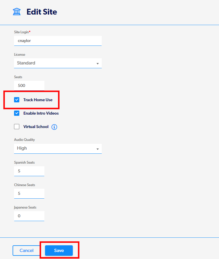 How can I enable the feature to track if a student logs in to the ...