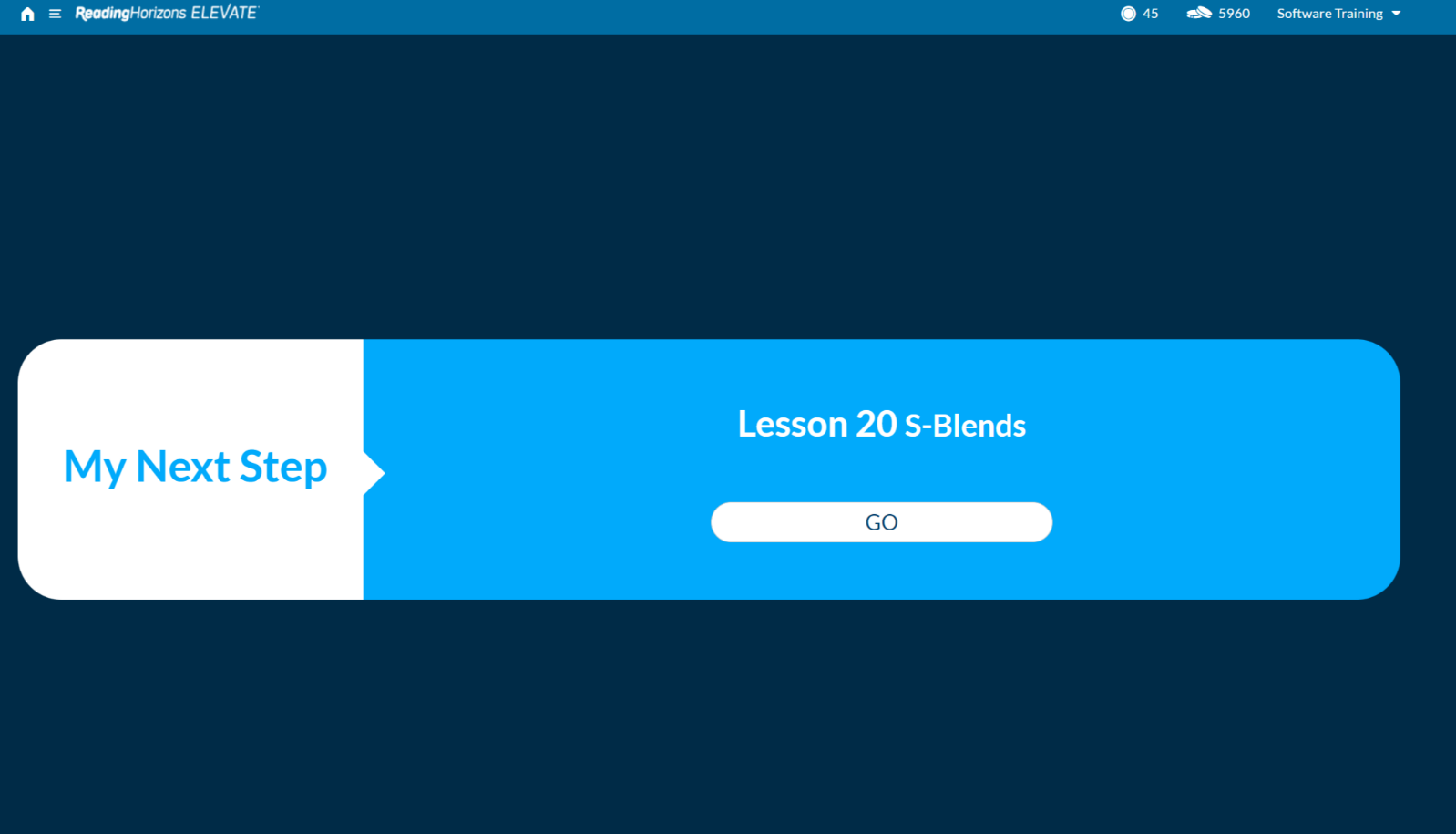 How do students access the lessons in the Reading Horizons Elevate ...