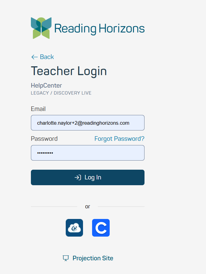 Reading Horizons Universal Login